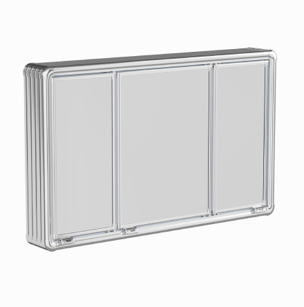 Plastic Cabinet with Aluminum Profile and 3 doors (Overlapping)